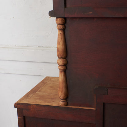 アンティーク ストリップド加工 ガラスキャビネット