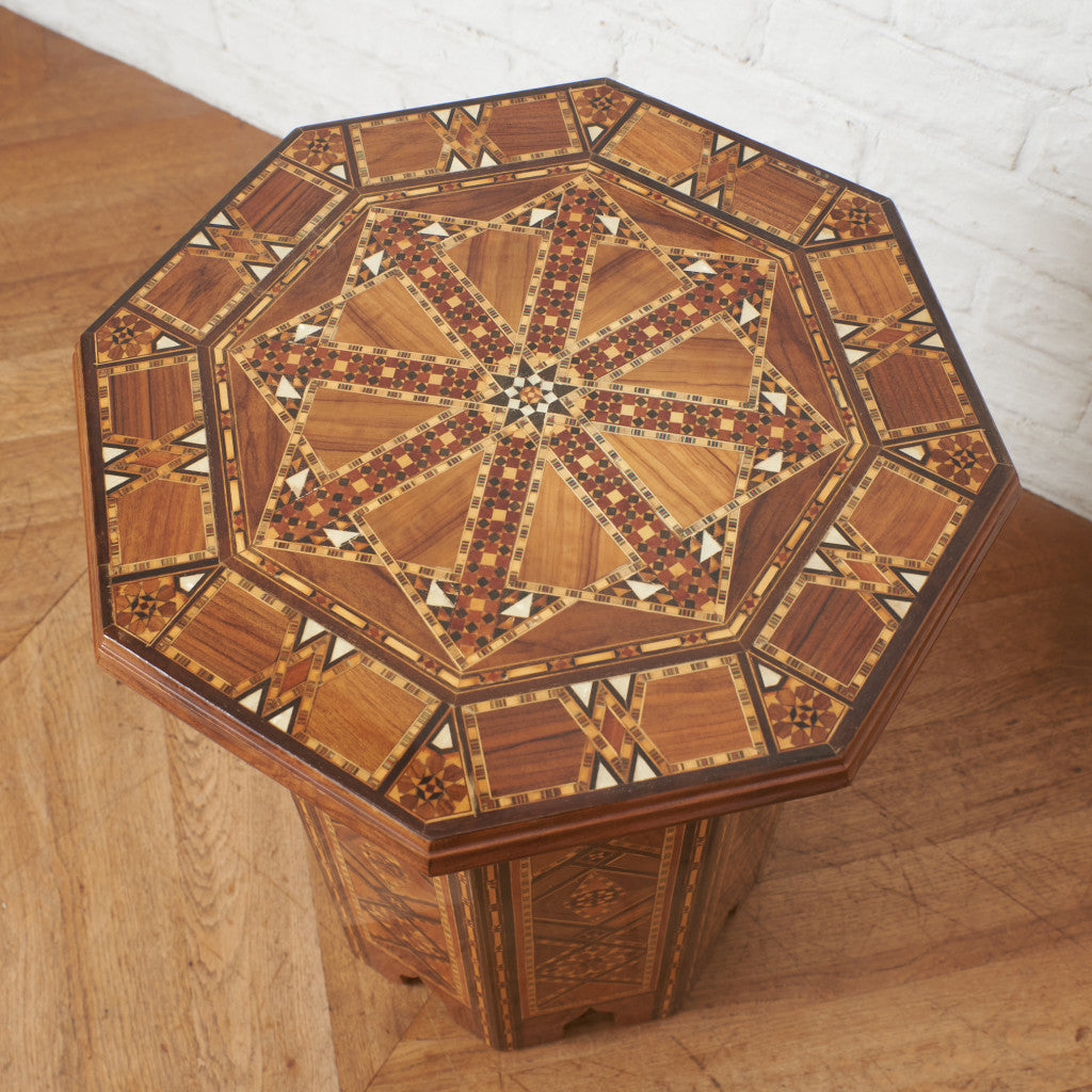 シリア製 寄木細工 サイドテーブル