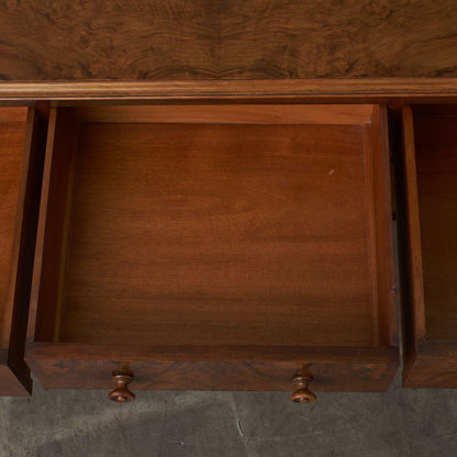 アンティーク ウォールナット材 両袖デスク