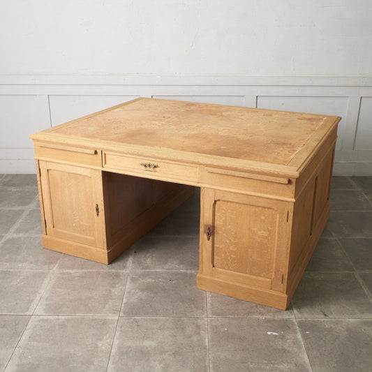 英国アンティーク ストリップド加工 パートナーデスク