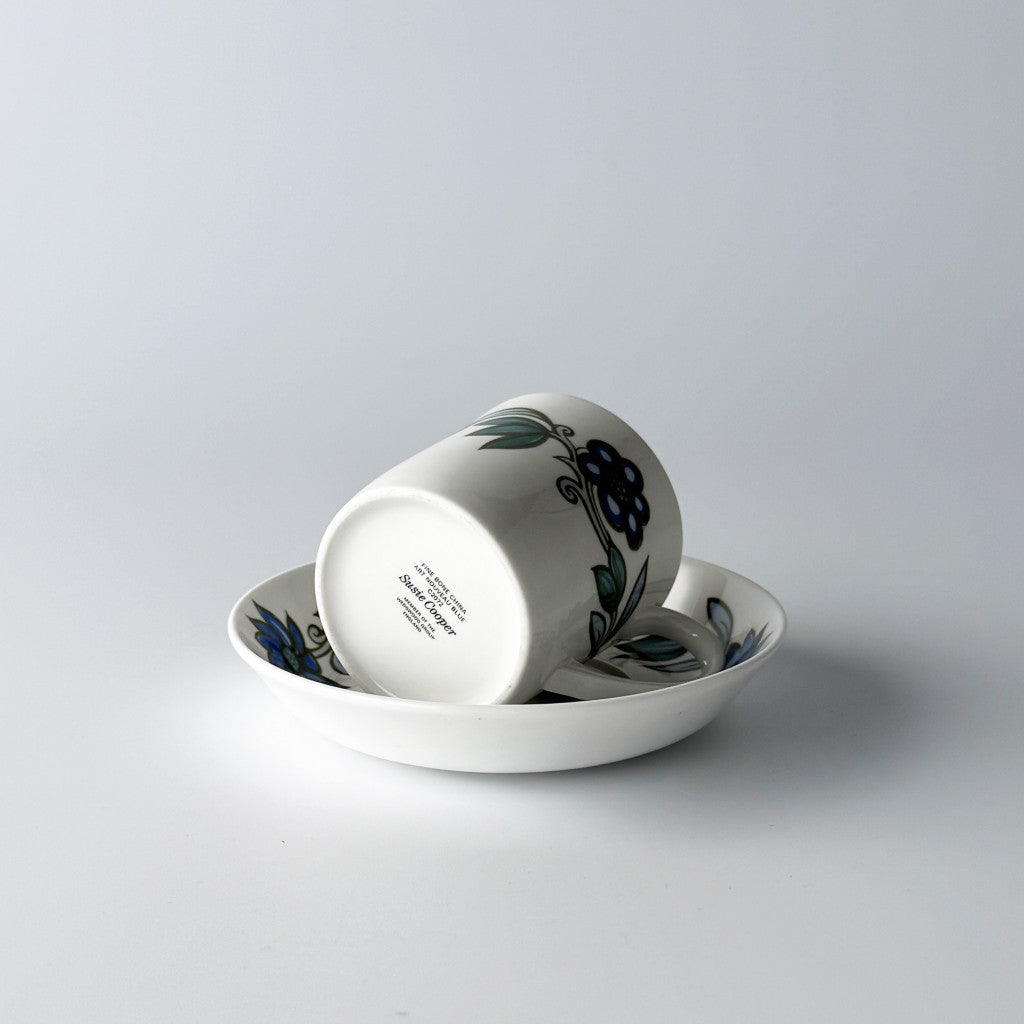 ART NOUVEAU アールヌーボー ブルー カップ＆ソーサー