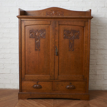 アールヌーヴォー様式 年代物 ブックケース