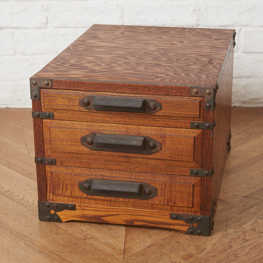 時代箪笥 3段 小引き出し