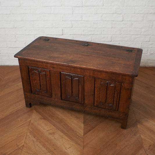 英国アンティーク オーク材 ブランケットボックス