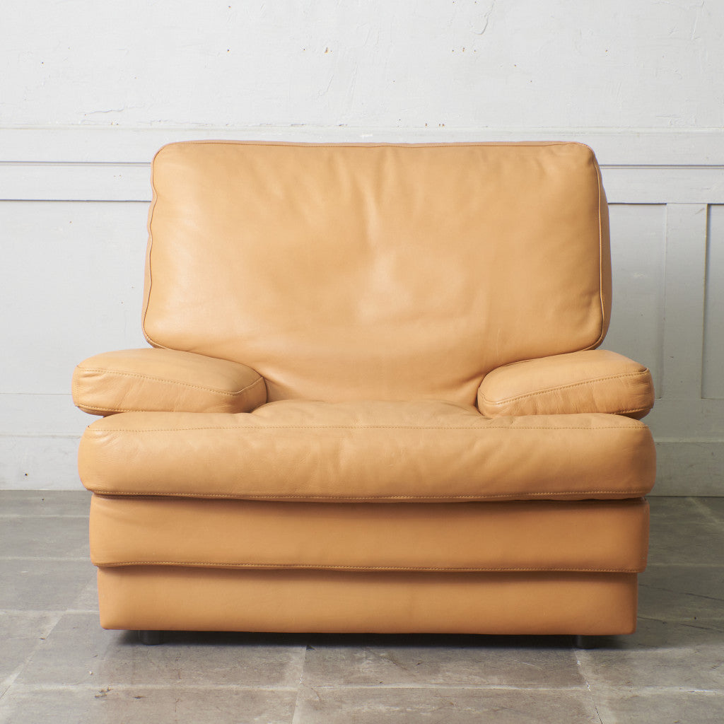 本革張り 1人掛けソファ