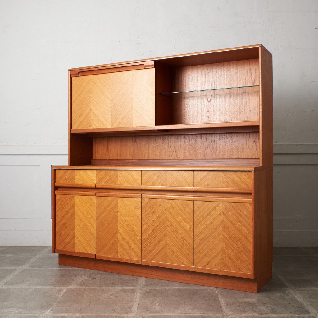 Chevron ヴィンテージ ウォールキャビネット