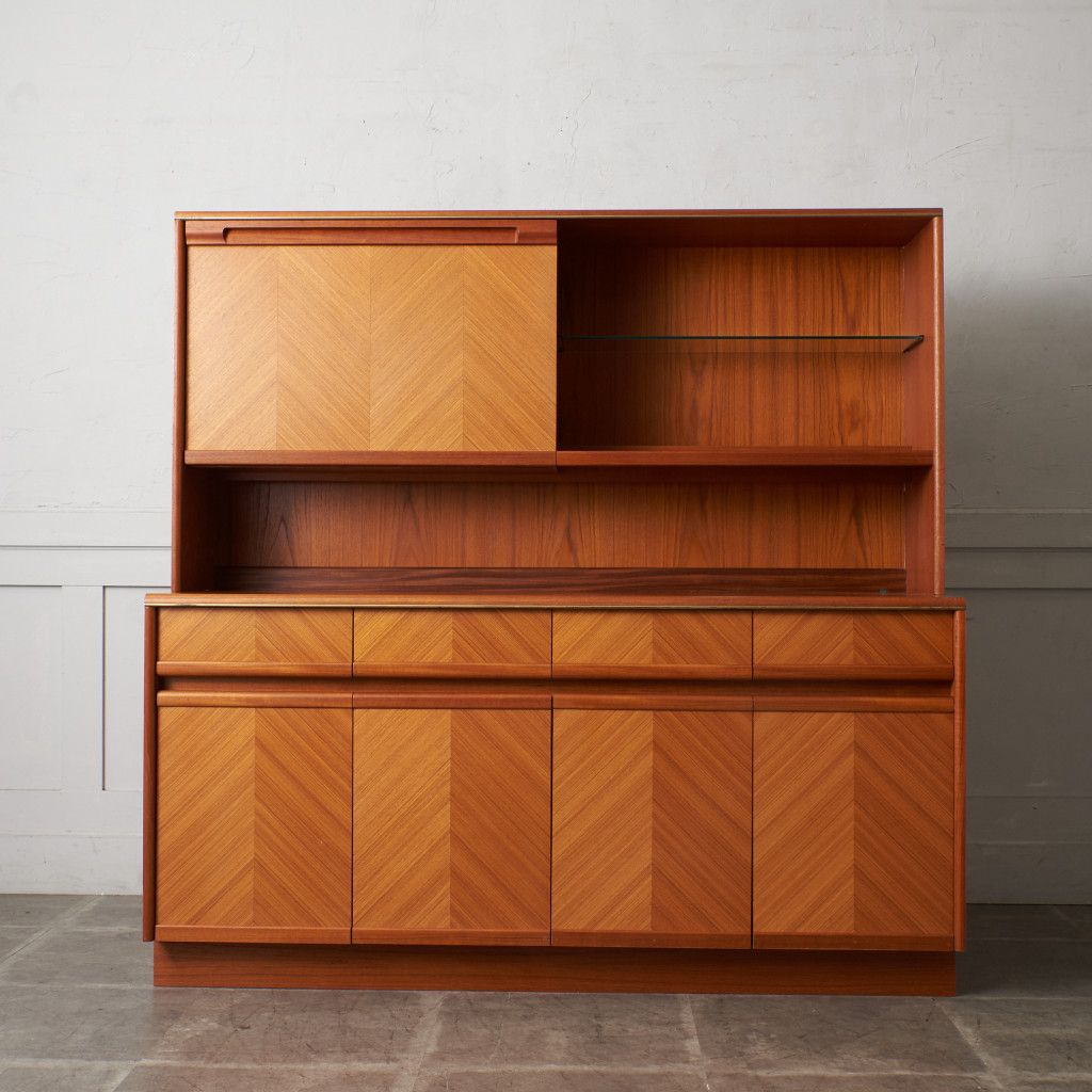 Chevron ヴィンテージ ウォールキャビネット