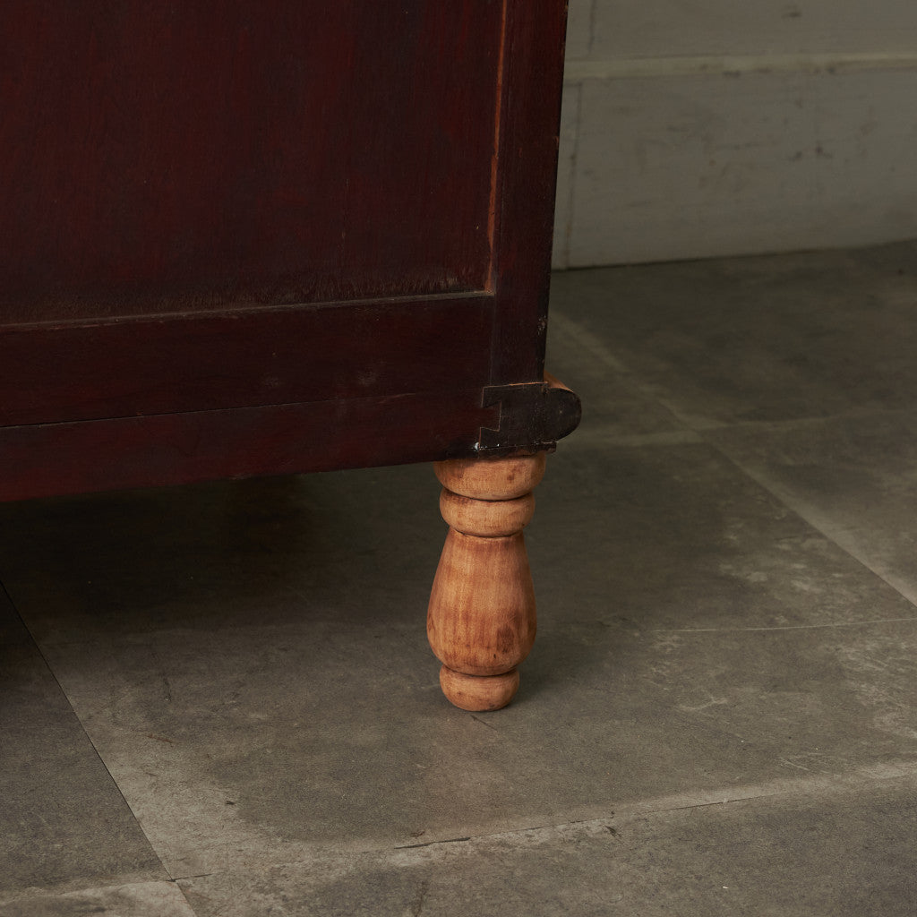 アンティーク ストリップド加工 ガラスキャビネット