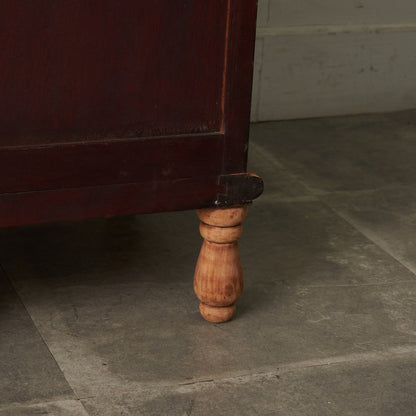 アンティーク ストリップド加工 ガラスキャビネット