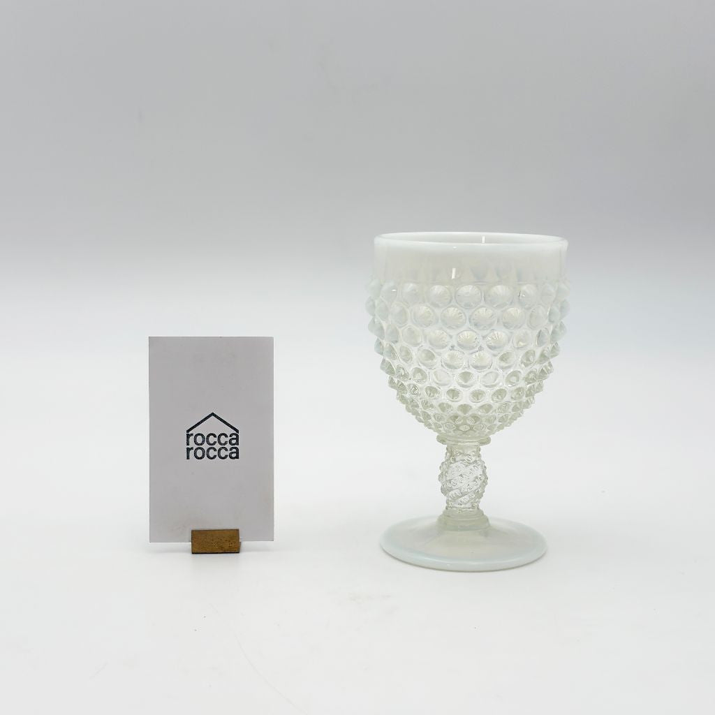 フェントン ミルクガラス ボブネイル ピーチブロウ 13×14cm 極美品 フェントン ブルーオパールセント ホブネイル クリーマー