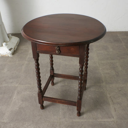 英国アンティーク バーリーシュガーツイスト サイドテーブル