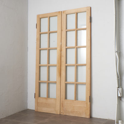 英国アンティーク 両開き ガラスドア