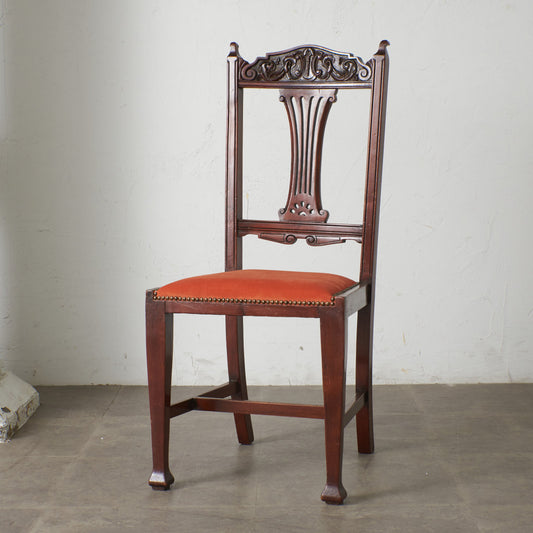 英国アンティーク エドワーディアン様式チェア / 張替済