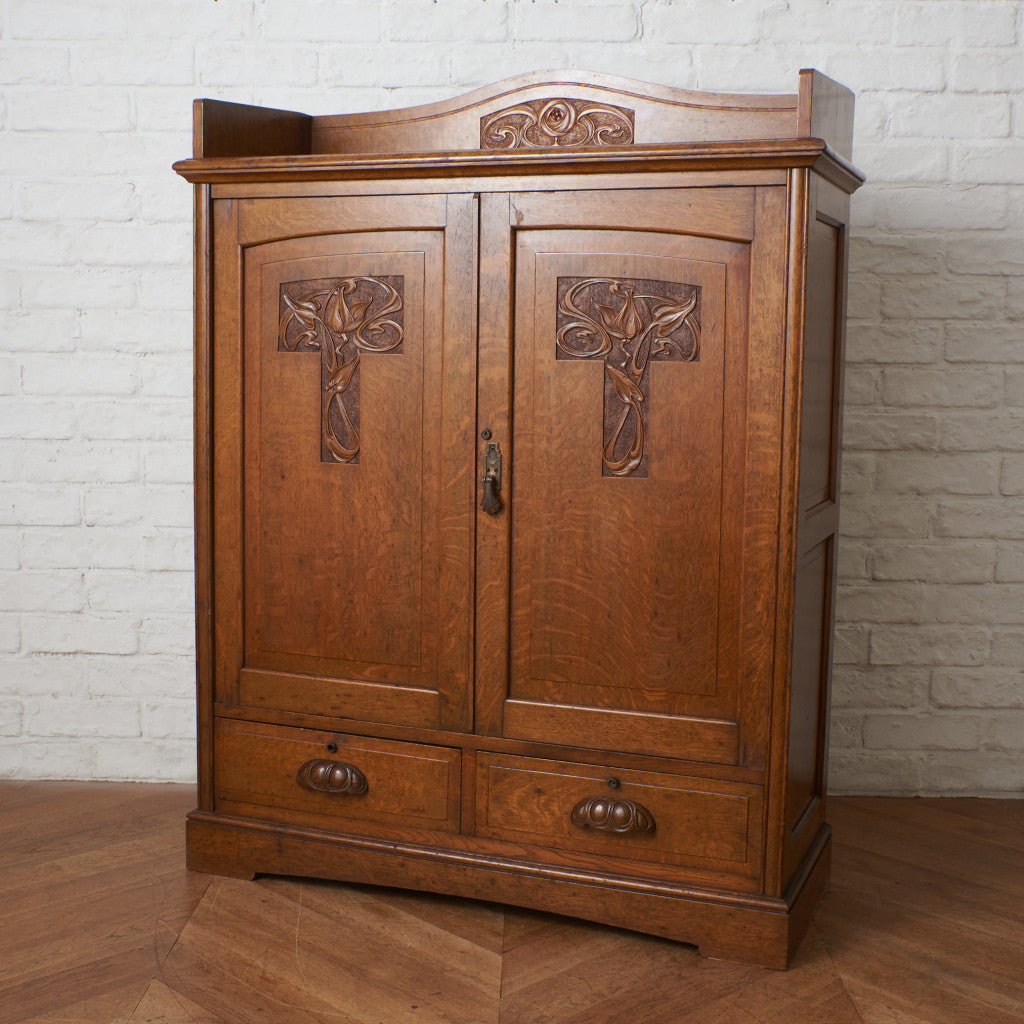 アールヌーヴォー様式 年代物 ブックケース