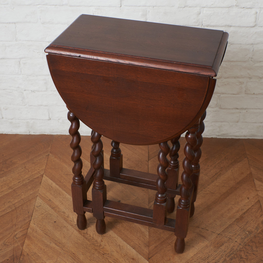 アンティーク ドロップリーフ ゲートレッグテーブル