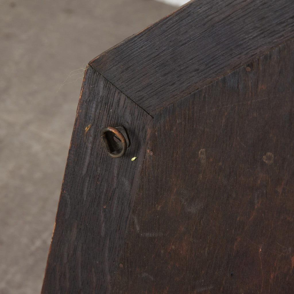 英国アンティーク オーク材 ウォールミラー