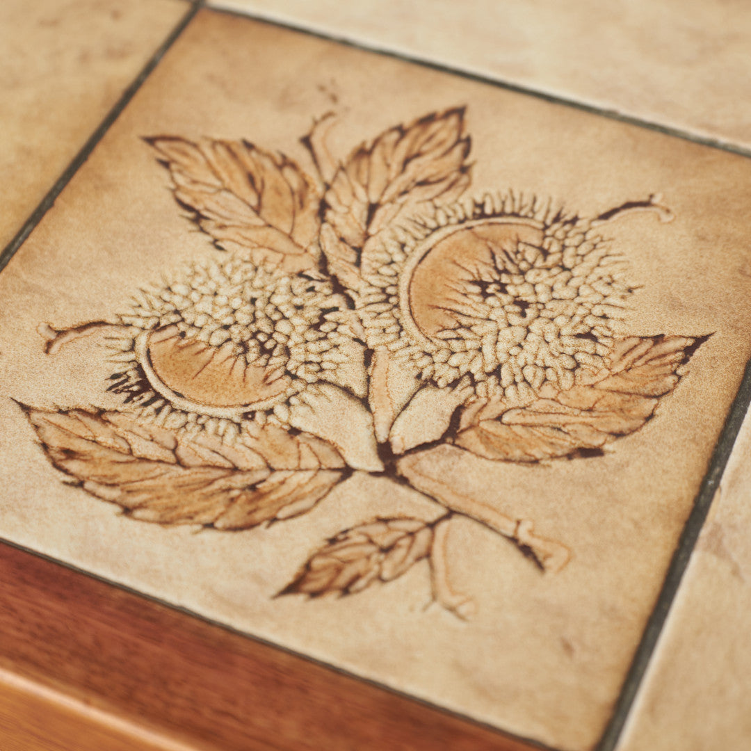 英国ヴィンテージ タイルトップ ネストコーヒーテーブル｜rocca rocca