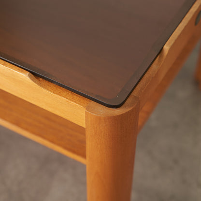 ヴィンテージ スモークガラストップ コーヒーテーブル