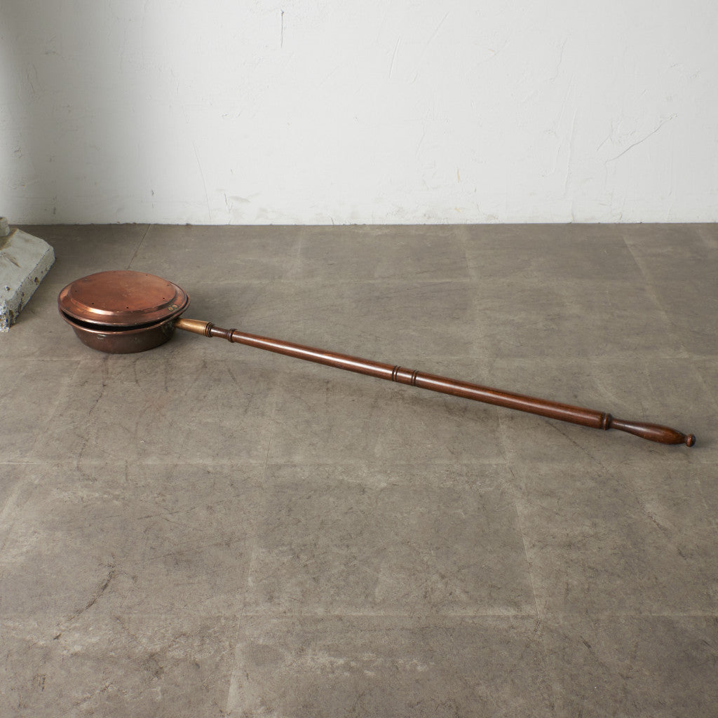 英国アンティーク 銅製 ベッドウォーミングパン