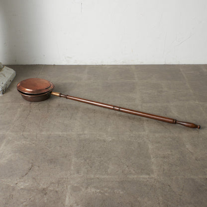 英国アンティーク 銅製 ベッドウォーミングパン