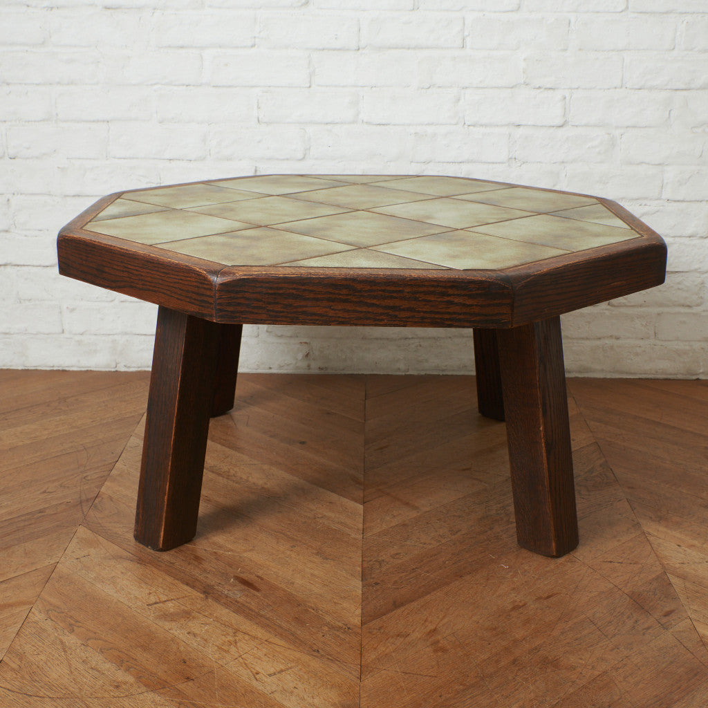 オランダ民芸 タイルトップ コーヒーテーブル