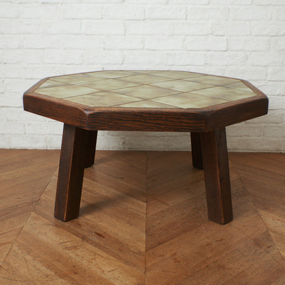 オランダ民芸 タイルトップ コーヒーテーブル