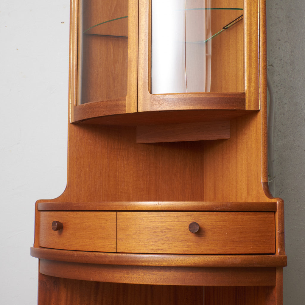 十字扉 ヴィンテージ トールコーナーキャビネット