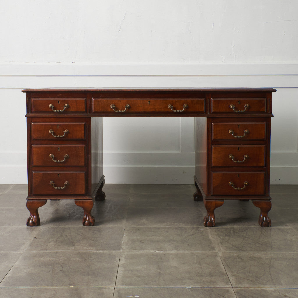 西欧アンティーク 両袖デスク