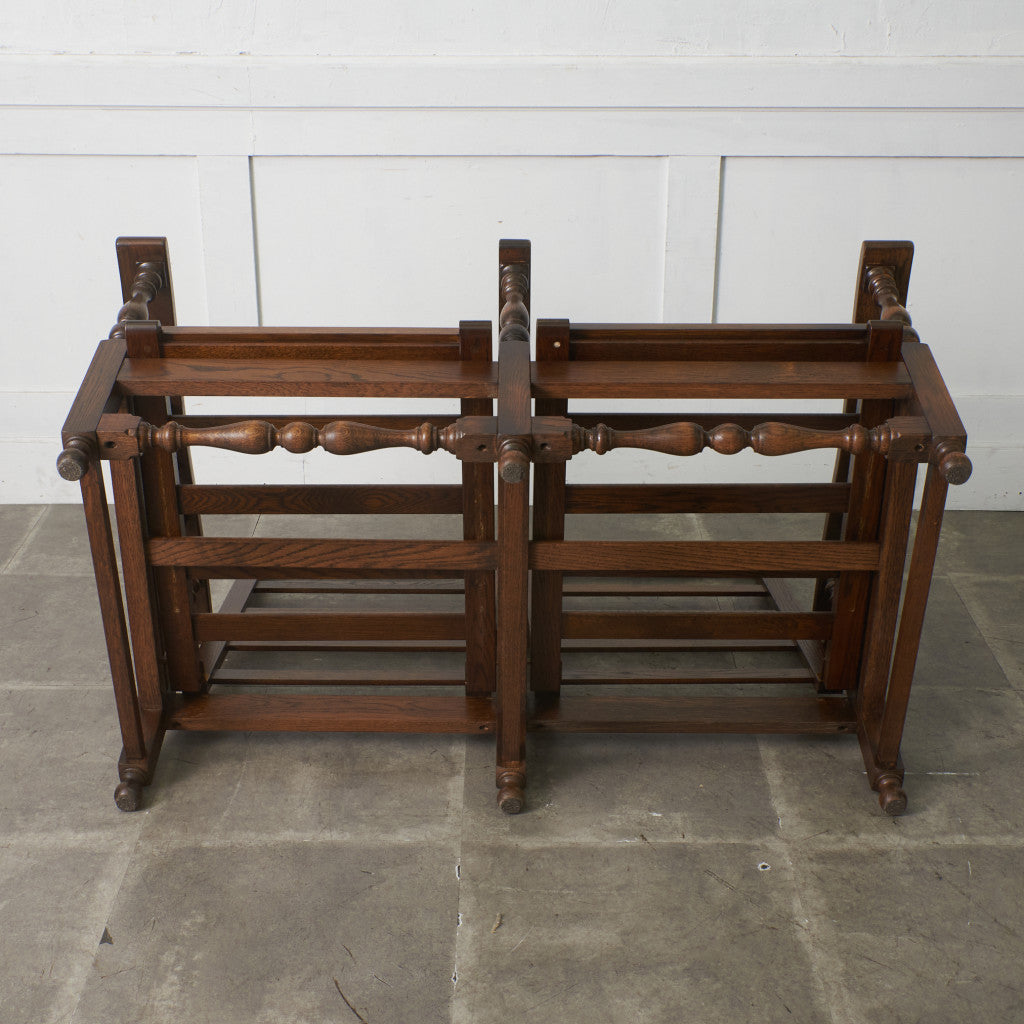 オーク材 アンティーク スタイル 2人掛けソファ