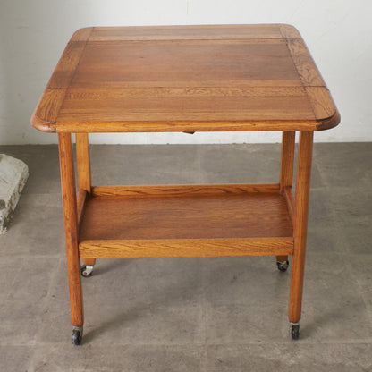 英国アンティーク ドロップリーフ ティートローリー