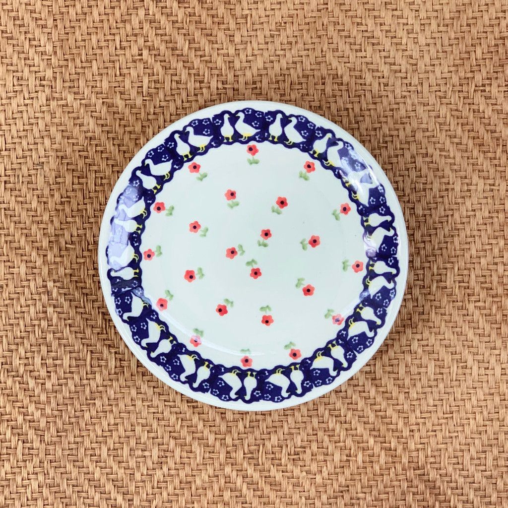 ポーリッシュポタリー プレート アヒル 赤 17cm