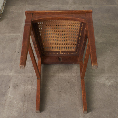 英国アンティーク 籐張りダイニングチェア
