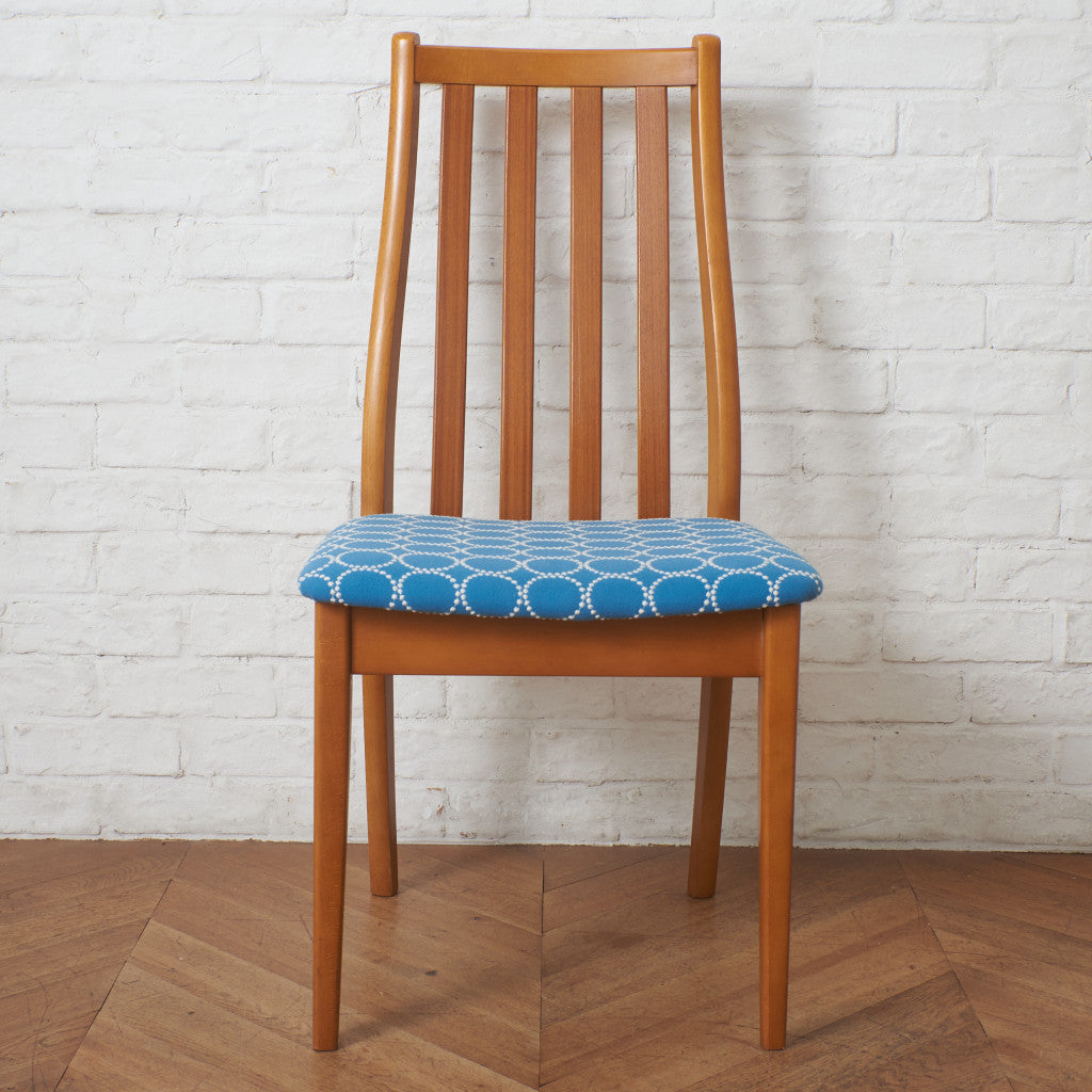 英国ヴィンテージ ダイニングチェア / 張替済