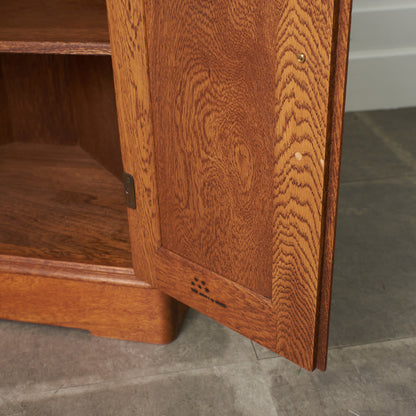 クラシック オーク材 コーナーキャビネット