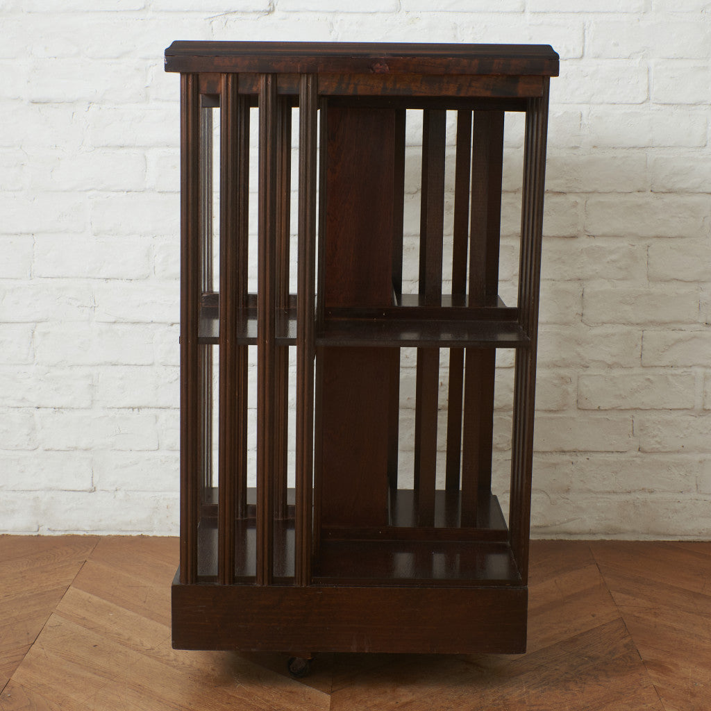 英国アンティーク リボルビングブックケース