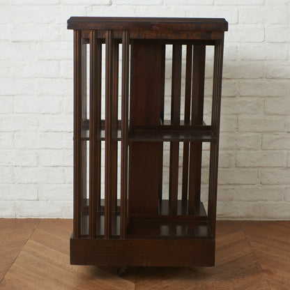 英国アンティーク リボルビングブックケース