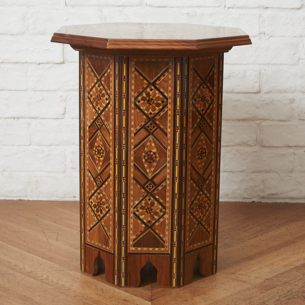 シリア製 寄木細工 サイドテーブル