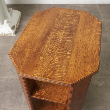 英国アンティーク アールデコ様式 オーク材サイドテーブル