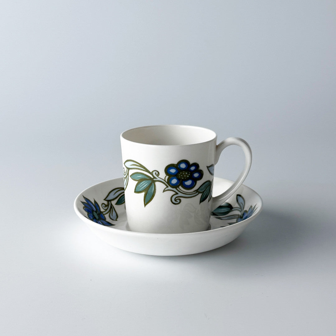 ART NOUVEAU アールヌーボー ブルー カップ＆ソーサー