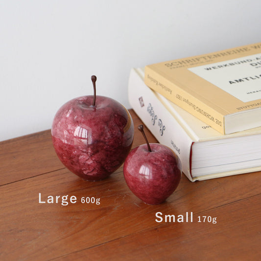 ストーンオブジェ Marble Apple レッド Large