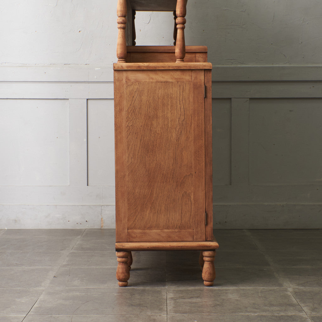 アンティーク ストリップド加工 ガラスキャビネット