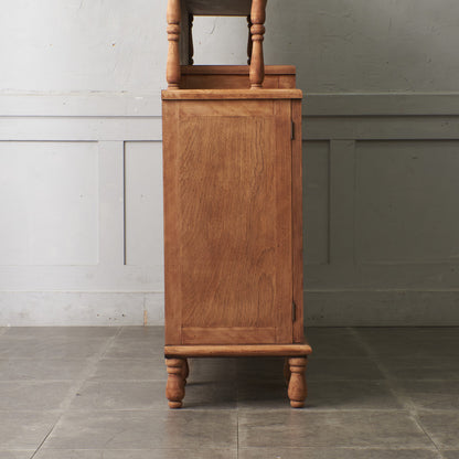 アンティーク ストリップド加工 ガラスキャビネット