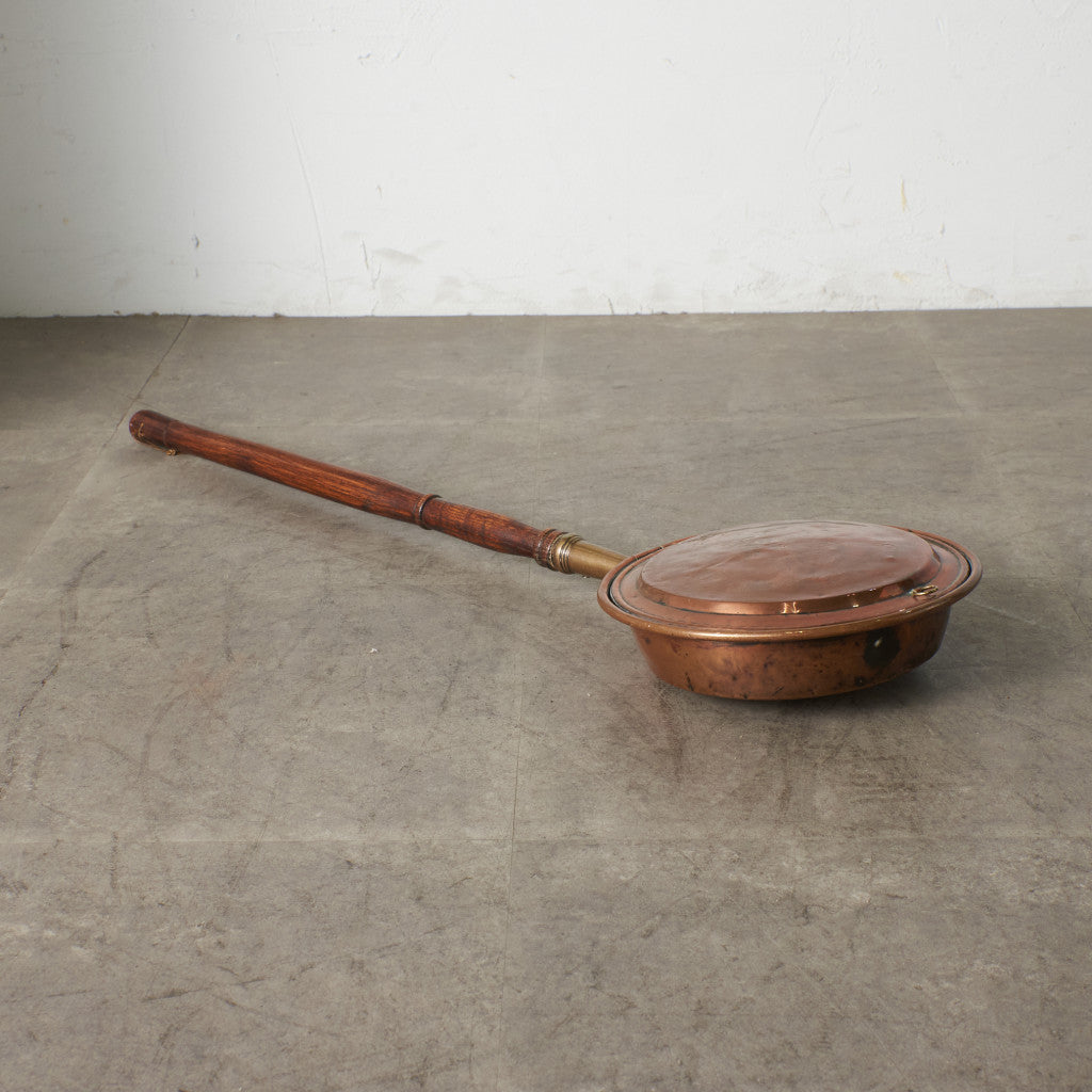 英国アンティーク 銅製 ベッドウォーミングパン