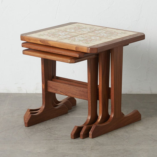 セラミックタイルトップ ネストテーブル (3575D)