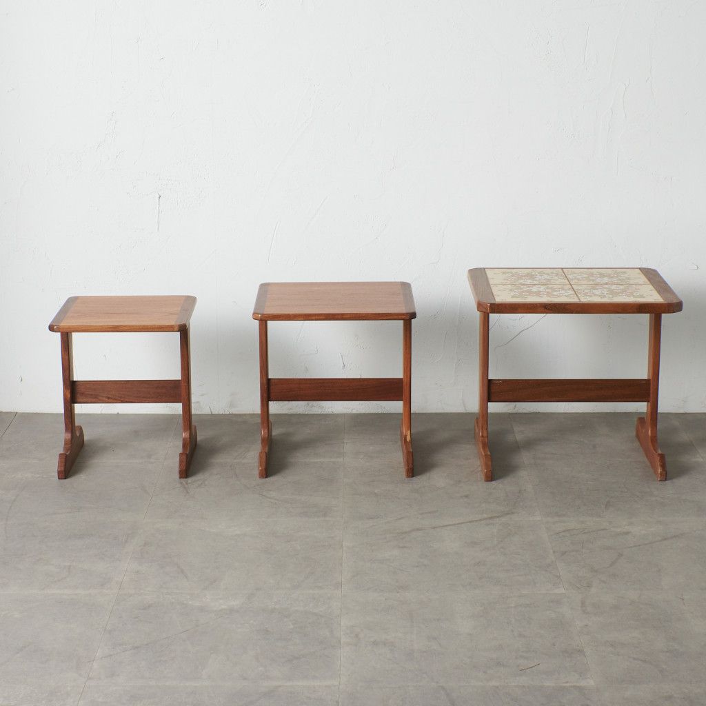 セラミックタイルトップ ネストテーブル (3575D)