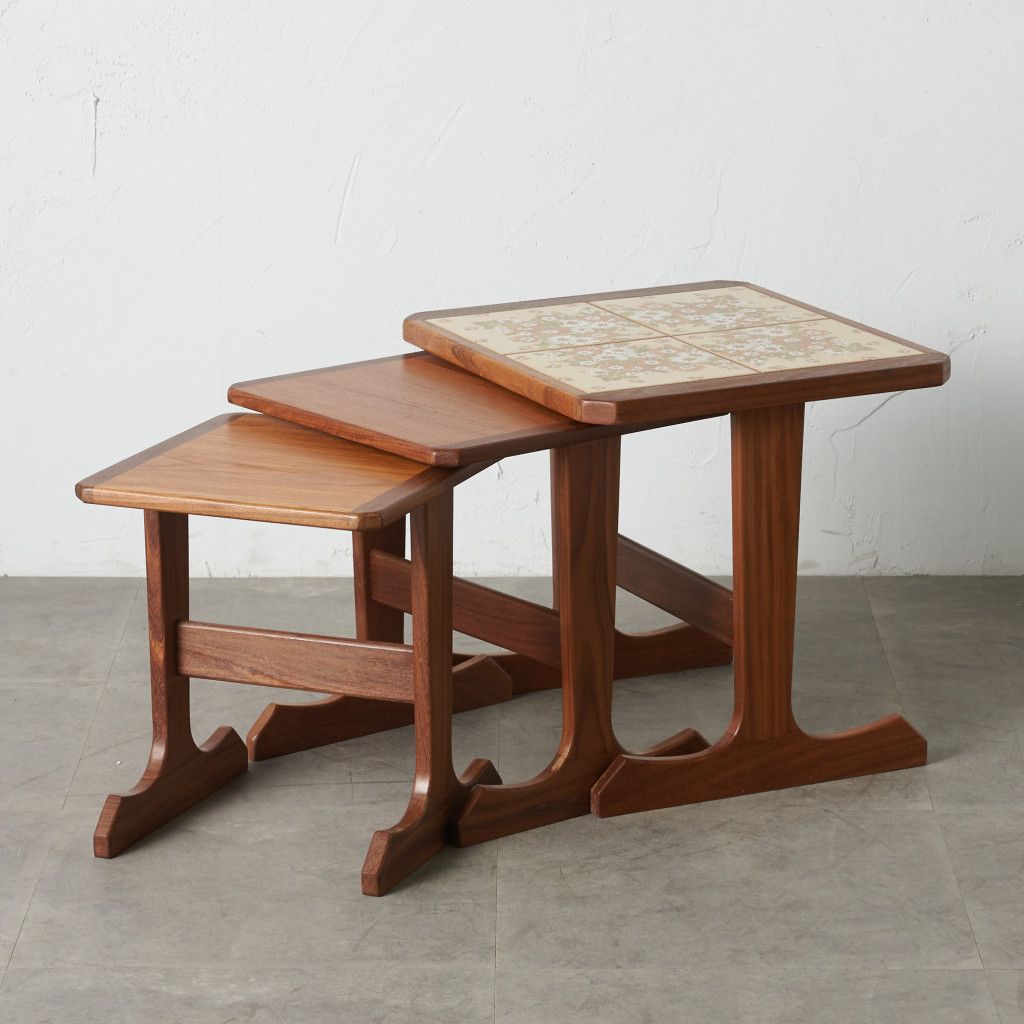 セラミックタイルトップ ネストテーブル (3575D)