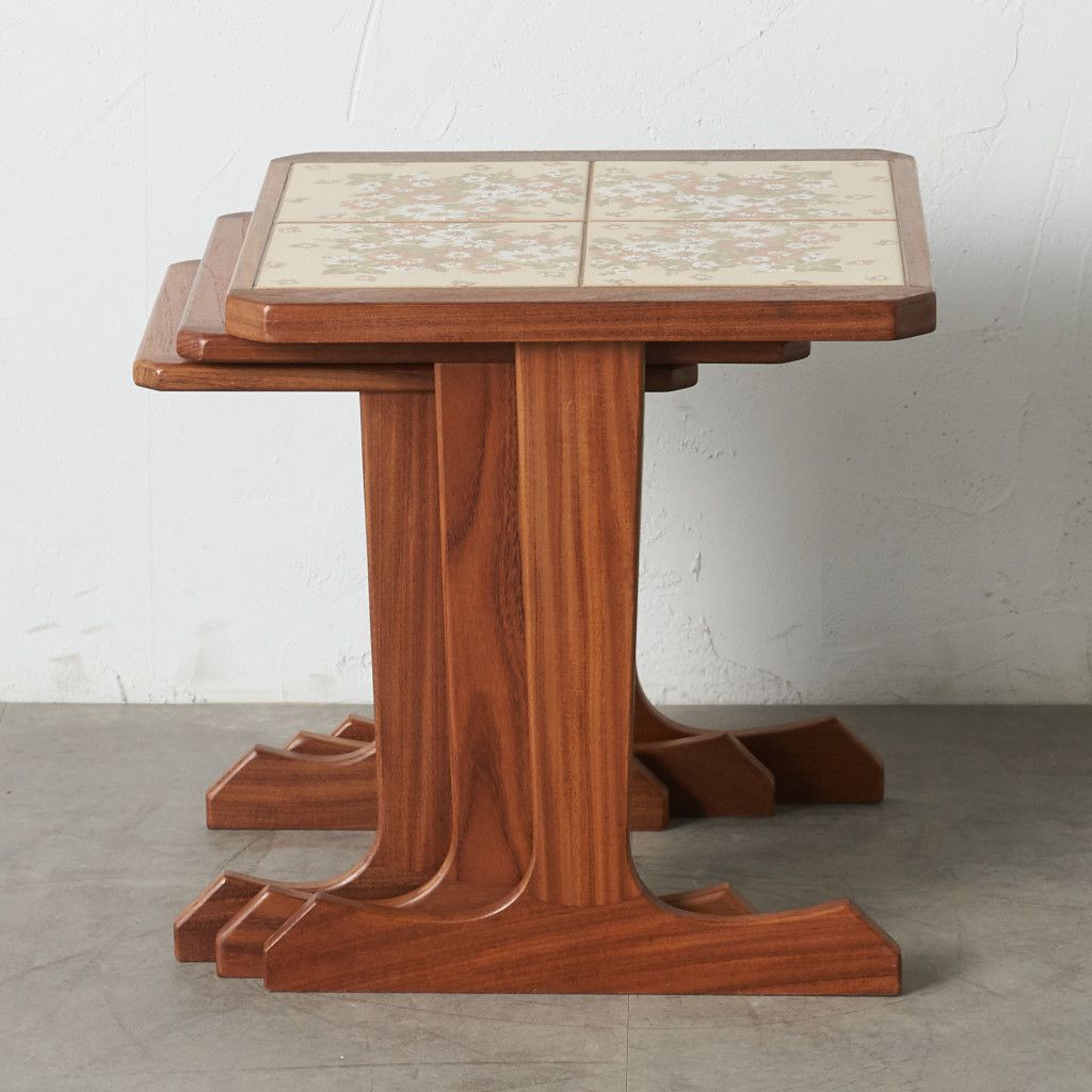 セラミックタイルトップ ネストテーブル (3575D)