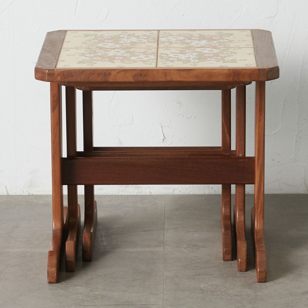 セラミックタイルトップ ネストテーブル (3575D)