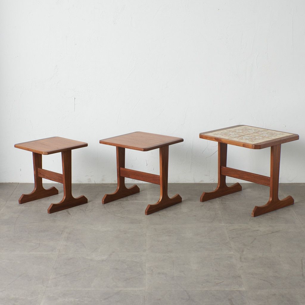 セラミックタイルトップ ネストテーブル (3575D)