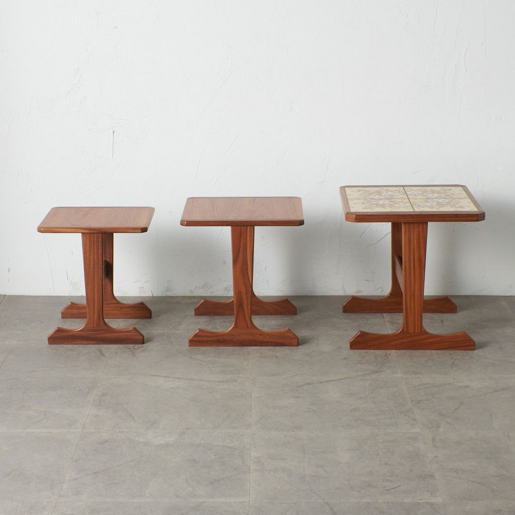 セラミックタイルトップ ネストテーブル (3575D)